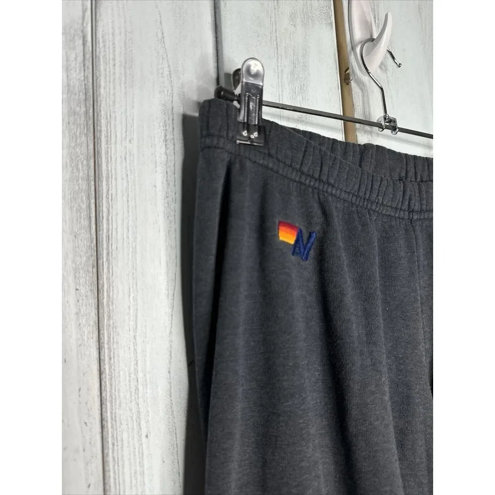 AVIATOR NATION BLUE OMBRE FADE BOLT DRAWSTRING‎ JOGGER LOUNGE SWEATPANTS XS